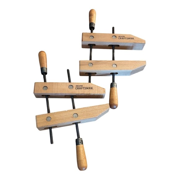 Sears Craftsman Other - VTG Sears Craftsman 10" Wooden Handscrew Clamps Set 2 Woodworking Screw Clamps